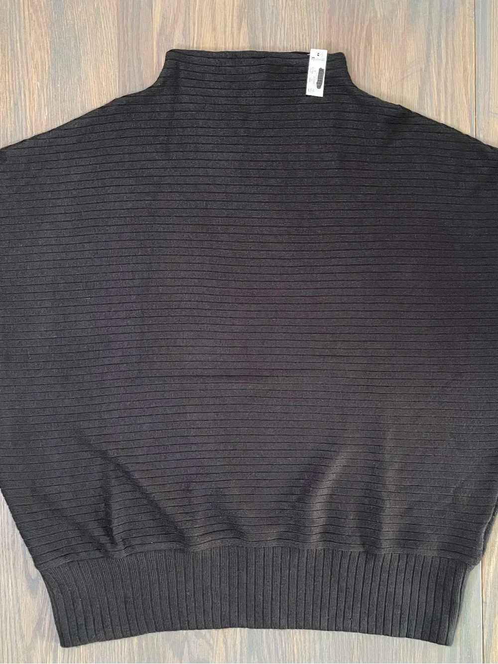 Madewell Mockneck Dolman-Sleeve Top Black Size XL NWT